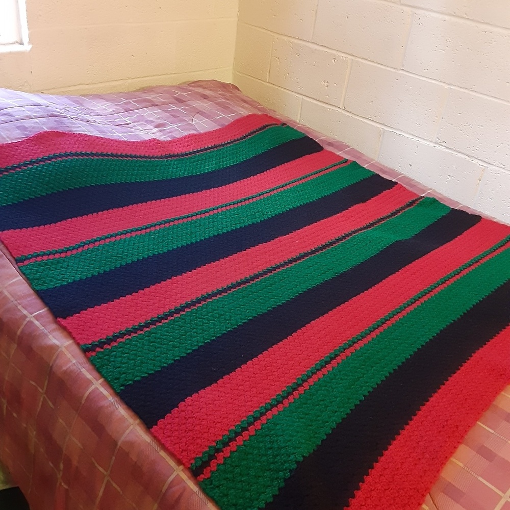 Handmade crocheted blanket